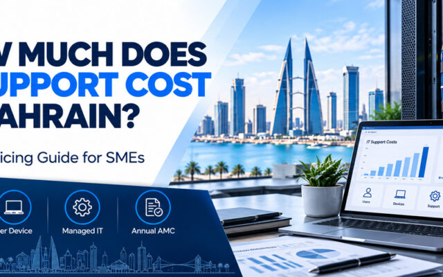 IT support cost in Bahrain 2026 pricing guide banner for SMEs